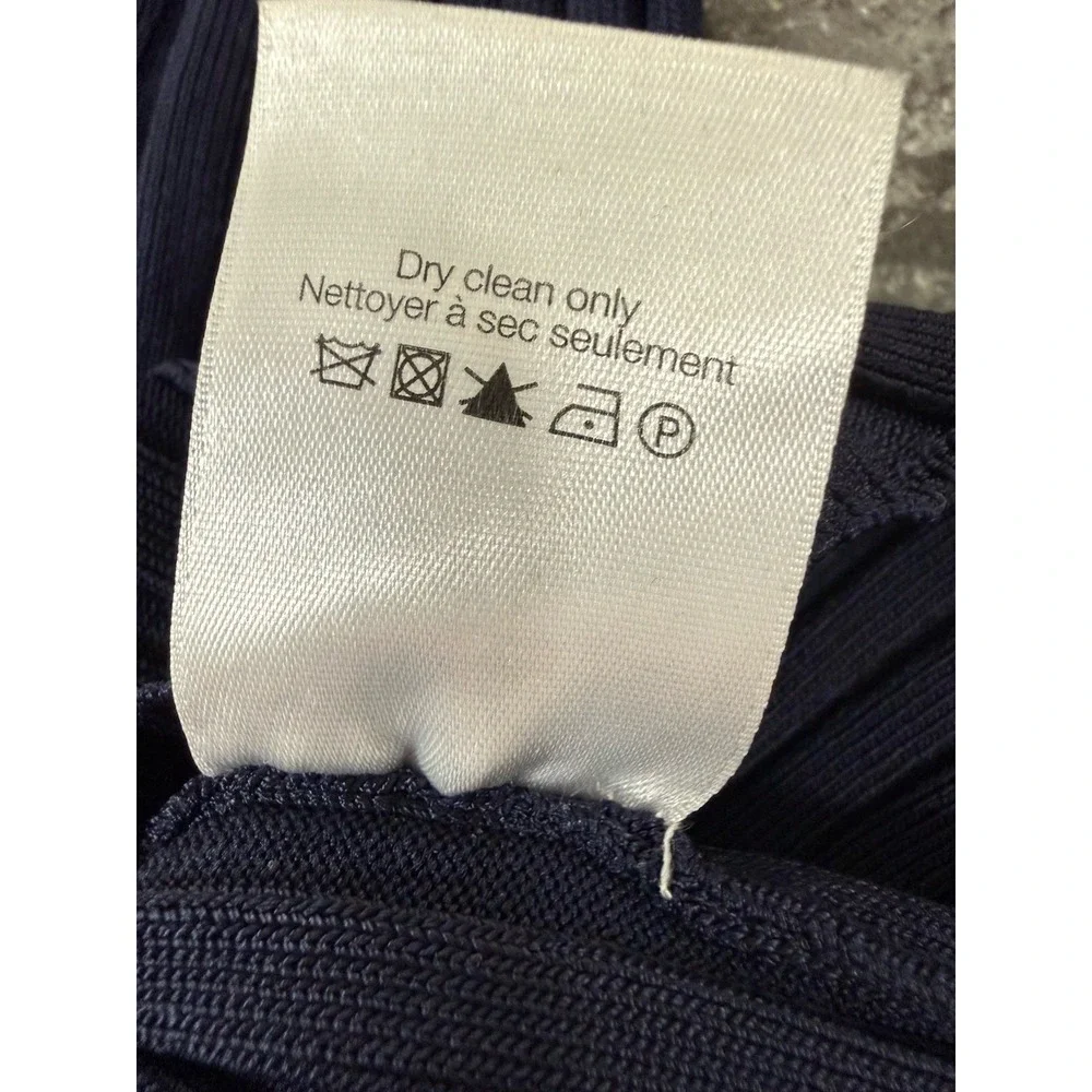 Veronica Beard Womens Clara Scoop Square Neck Wide Rib Stretch Sweater Navy Sz M - Picture 10 of 10